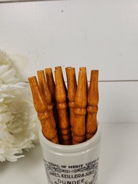 Vintage Wood Spindles 7" Set of 10 | Crock Decor | Craft Supplies | Spools